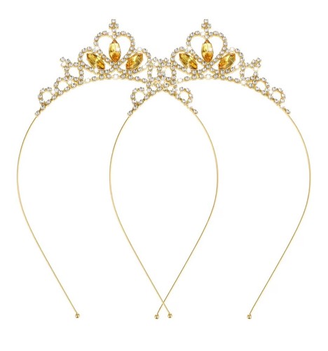 2pcs crystal tiara heart - 2pcs,