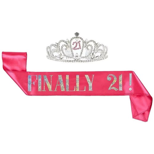 21st birthday sash - birthday, set
