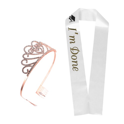 Graduatiuon crown sashes set - crown,