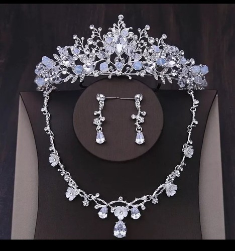 Blue crystal crowns tiara - crystal,
