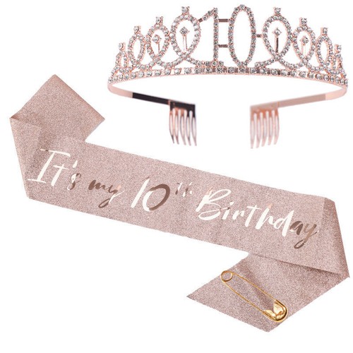 Birthday tiara crown with sash - tiara,