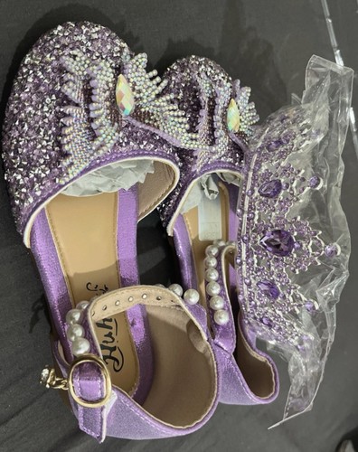 Purple crystal princess heels - purple,